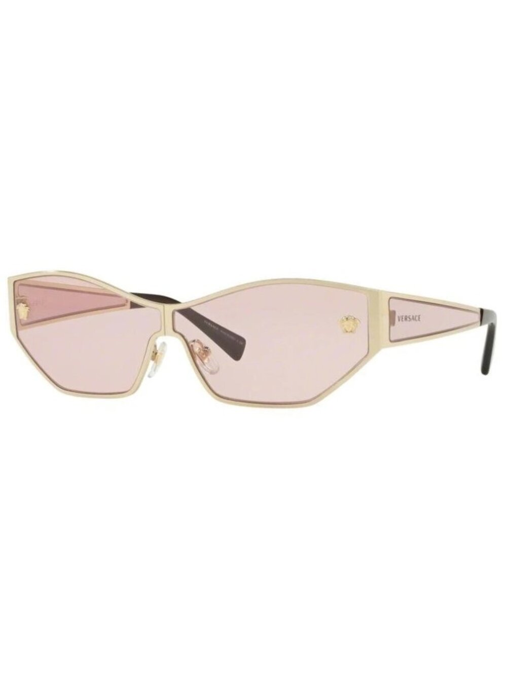 NWT Versace VE2205 12525A Gold Pink Sunglasses